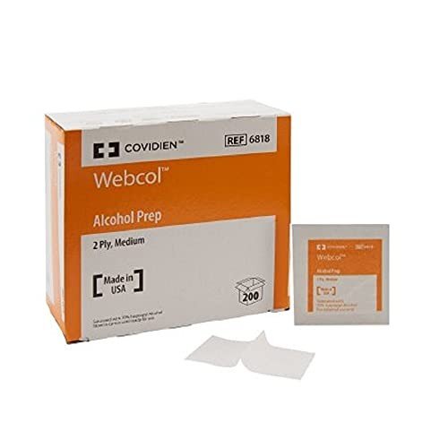 Webcol Sterile Alcohol Prep Pads - Case of 4000