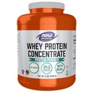 NOW Foods Whey Protein Concentrate Powder, 24g BCAAs