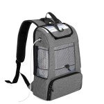 CURMIO Portable Oxygen Concentrators Backpack, Universal POC Travel Carrying Bag with Mesh Panels for Breathability, Compatible for Inogen, Oxygo, Caire Units, Gray, BAG ONLY