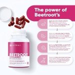 Organic Beetroot Capsules 1400mg - 120 Vegan Caps