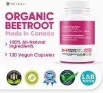 Organic Beetroot Capsules 1400mg - 120 Vegan Caps