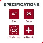 Dealmed 4" Alcohol Swabs, Antiseptic - 25 Pkgs