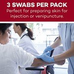 Dealmed 4" Alcohol Swabs, Antiseptic - 25 Pkgs