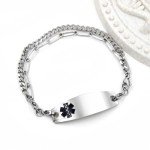 Black Medical Symbol Blood Thinner Bracelet for Patients