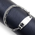 Black Medical Symbol Blood Thinner Bracelet for Patients