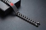 Men’s Adjustable Medical ID Bracelet with Link Band
