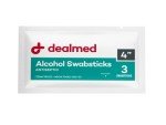 Dealmed 4" Alcohol Swabs, Antiseptic - 25 Pkgs