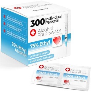 300 Pack Individually Wrapped Isopropyl Alcohol Wipes