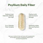 Psyllium Husk 1500mg Fiber Supplement, 300 Capsules