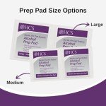 Large Alcohol Prep Pads – 70% Isopropyl Wipes