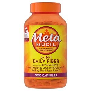 Metamucil Fiber Capsules for Digestive Health, 300ct