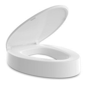 Elongated Toilet Seat Riser for Seniors - Heavy Duty