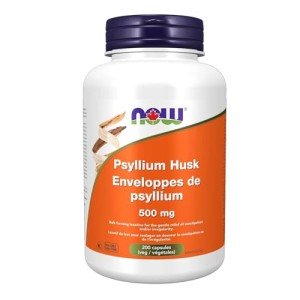 NOW Psyllium Husk Capsules 500mg - 200 Count
