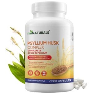 Psyllium Husk Powder Capsules - 300 Fiber Pills