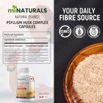 Psyllium Husk Powder Capsules - 300 Fiber Pills