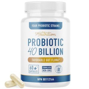 Probiotic Synbiotic Capsules for Digestive Health - 60 ct