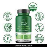 Organic Prebiotic & Probiotic Capsules for Digestive Health