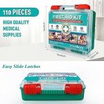 Compact 110-Piece First Aid Kit for All Needs
