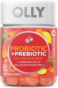 OLLY Peachy Probiotic + Prebiotic Gummy 30 Count