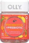 OLLY Peachy Probiotic + Prebiotic Gummy 30 Count
