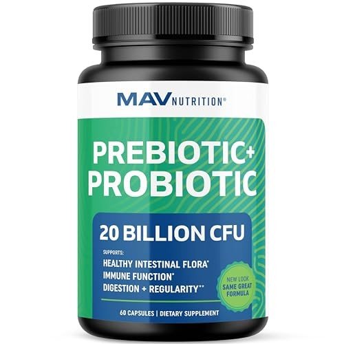 Synbiotic Probiotic Capsules for Gut Health – 60 Veggie Caps