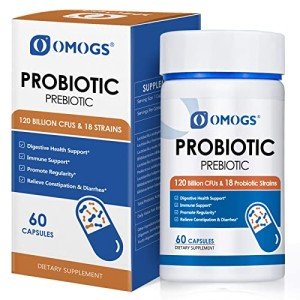 OMOGS Probiotics 120 Billion CFUs & 3 Prebiotics