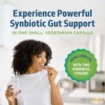 Synbiotic Probiotic Capsules for Gut Health – 60 Veggie Caps
