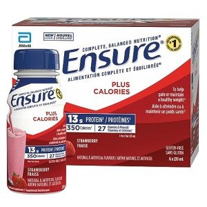 Ensure Plus Strawberry Nutritional Supplement Shake, 6 Bottles