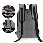 CURMIO Portable Oxygen Concentrators Backpack, Universal POC Travel Carrying Bag with Mesh Panels for Breathability, Compatible for Inogen, Oxygo, Caire Units, Gray, BAG ONLY