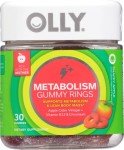 OLLY Apple Cider Vinegar Metabolism Gummy Rings 30 Ct