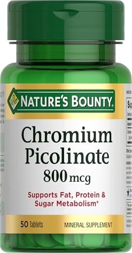 Nature's Bounty Chromium Picolinate Supplement, 800 mcg