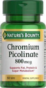 Nature's Bounty Chromium Picolinate Supplement, 800 mcg