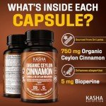 Organic Ceylon Cinnamon with Bioperine - 120 Capsules