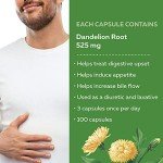 Dandelion Root 525 mg - Non-GMO, Gluten Free 100 Caps