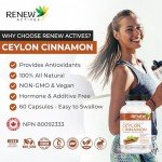 Ceylon Cinnamon Capsules for Digestive Health - 60 Veggie