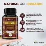 Nutravonic Organic Berberine 1000mg - 120 Capsules