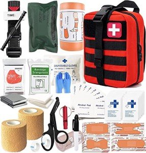 Trauma First Aid Kit with Tourniquet – Red