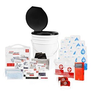 Portable Emergency Toilet Survival Kit for 2-4 People
