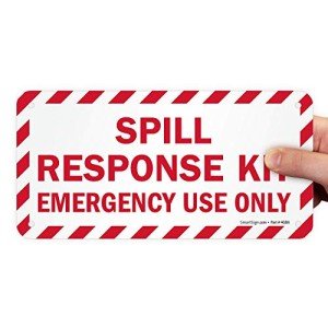 Emergency Spill Response Kit Sign - 5"x10