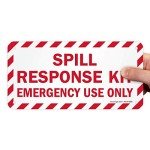 Emergency Spill Response Kit Sign - 5"x10