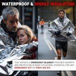 Emergency Mylar Survival Blankets - 4-Pack