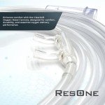 ResOne 4Ft Soft Adult Oxygen Nasal Cannula 5-Pack - Curved Prongs, Crush-Resistant Tubing - Nasal Tubes, Oxygen Concentrator Supplies - Soft Curved Nose Piece, Standard Size, Standard Flow 6 LPM