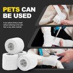 Self-Adhesive Bandage Wrap - 12 Rolls, 2"x5 Yds