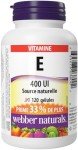 Vitamin E 400 IU – 120 Softgels by Webber Naturals