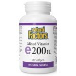 Mixed Vitamin E Softgels, 200 IU, 90 Count