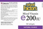 Mixed Vitamin E Softgels, 200 IU, 90 Count