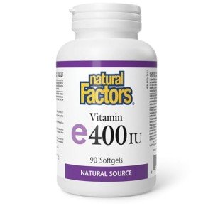 Natural Factors Vitamin E 400 IU Softgels, 90 Count