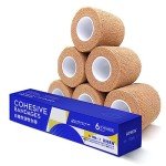 RISEN Self-Adherent Cohesive Bandage Tape, 6 Rolls