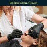 FifthPulse Black Nitrile Medical Gloves Small, 100 Count