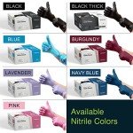 FifthPulse Black Nitrile Medical Gloves Small, 100 Count